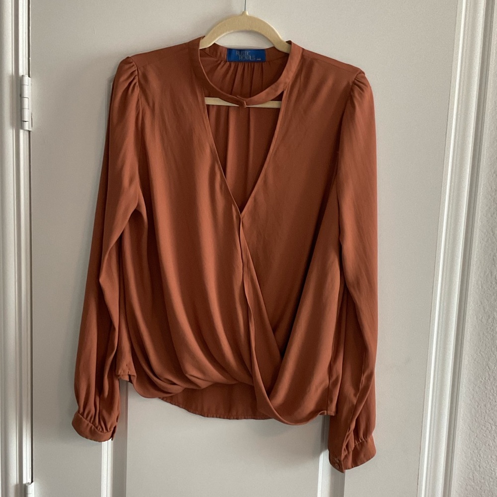 Rustic Royals | Burnt Orange Rust Blouse